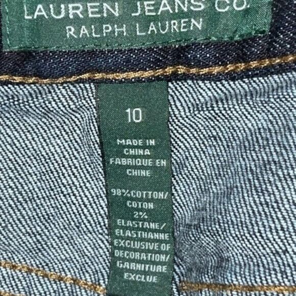 LRL Lauren Ralph Lauren Dark Blue Denim Jean Skirt Size 10 NWOT - Picture 8 of 9